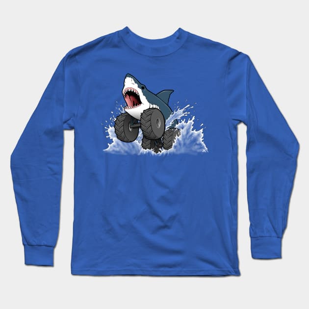 Moto-Shark Long Sleeve T-Shirt by JMKohrs